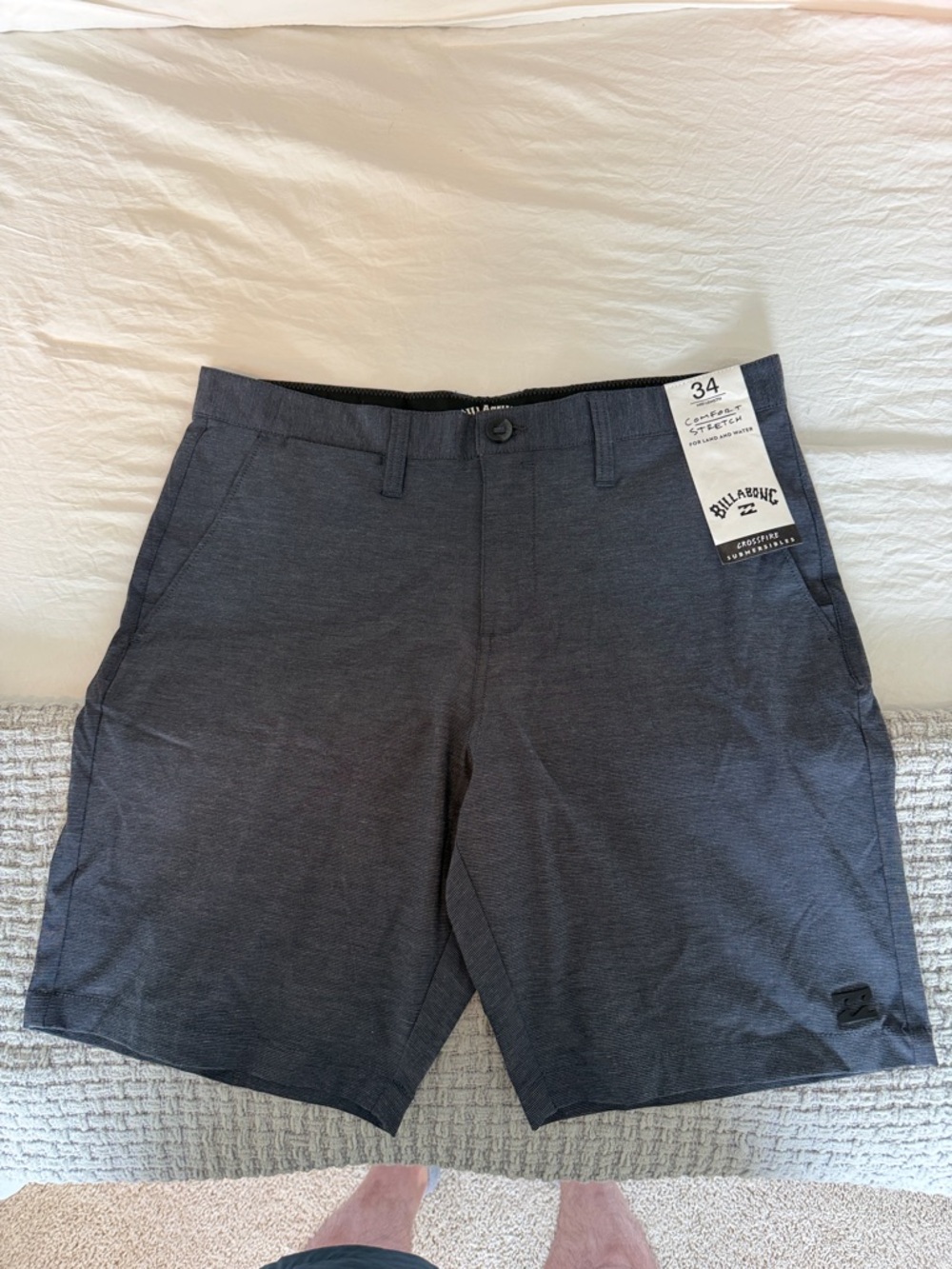 Billabong Men's Charcoal Flat Front Shorts